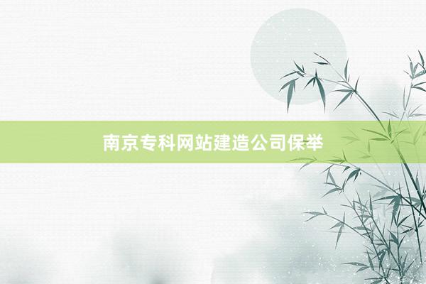 南京专科网站建造公司保举